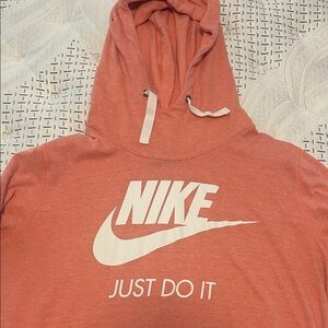 Nike Coral Hoodie with Slogan